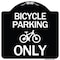 Signmission Bicycle Parking Only With Graphic Heavy-Gauge Aluminum Architectural Sign, 18" x 18", BW-1818-24320 A-DES-BW-1818-24320 - alternate 1